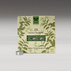 Tea Lights - 25 Pack - Green Tea And Bamboo